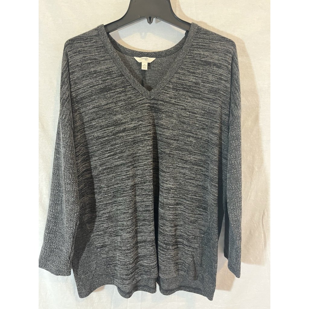 Terra & Sky Women's 1x Gray Long Sleeve Shirt